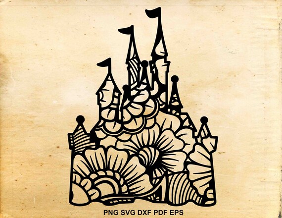 Download Disney Castle Svg Files Zentangle Svg Disney Designs Iron Etsy