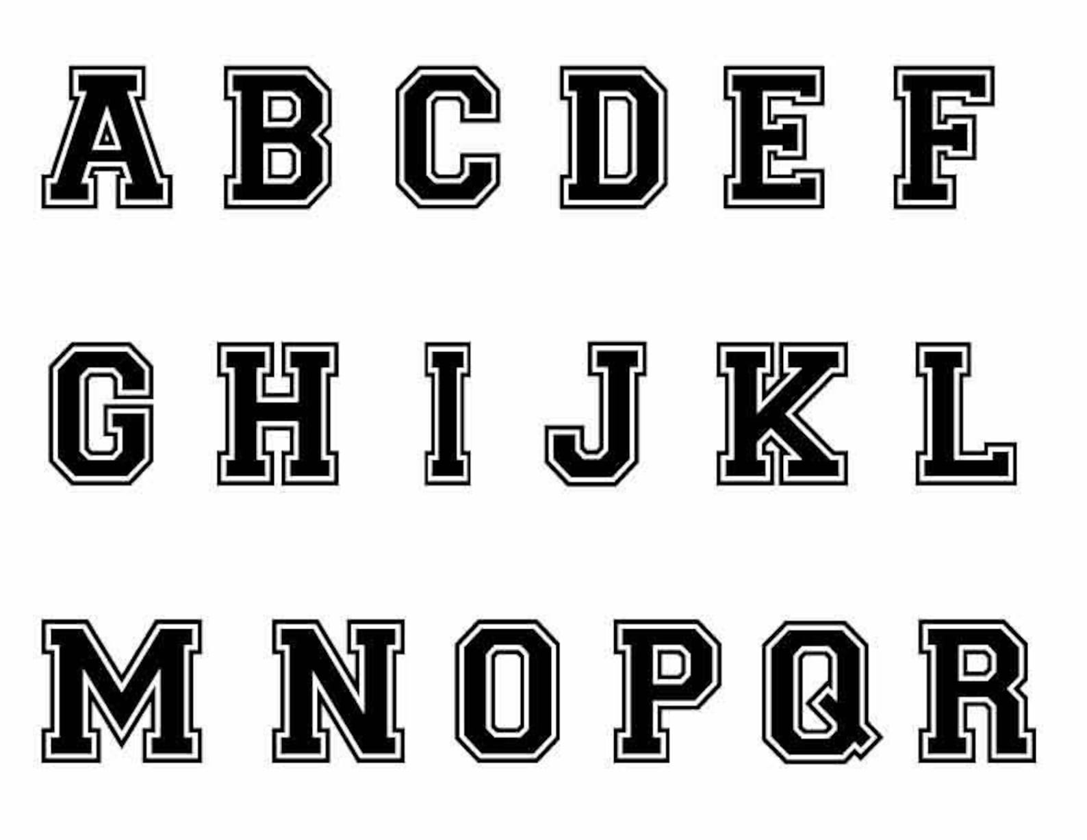 Varsity Font Svg Varsity Letters Sport Font Alphabet Svg Etsy