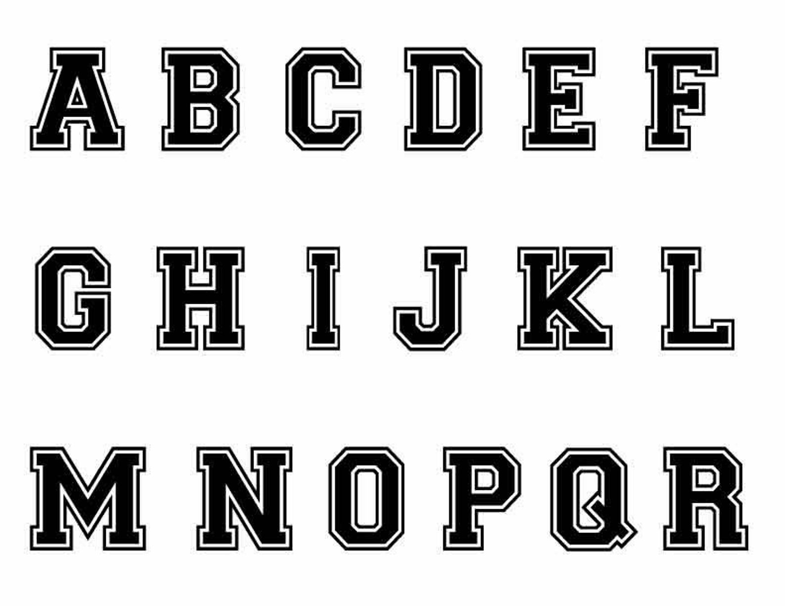 Varsity Font Svg Varsity Letters Sport Font Alphabet Svg Etsy