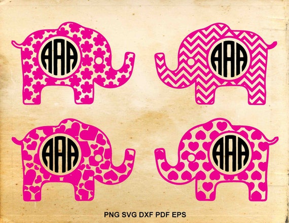 Download Elephant svg file Elephant monogram Chevron elephant Baby ...