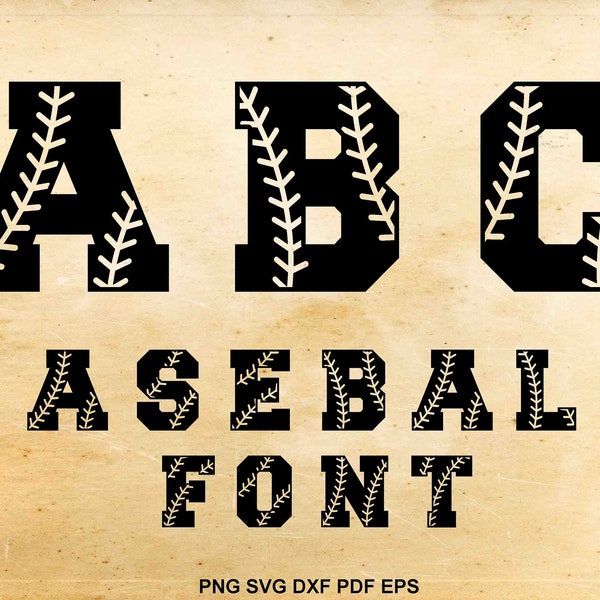 Baseball alphabet svg, Baseball font, Softball font, Baseball letters svg, Softball letters, Cut files for Cricut, Svg files for Silhouette