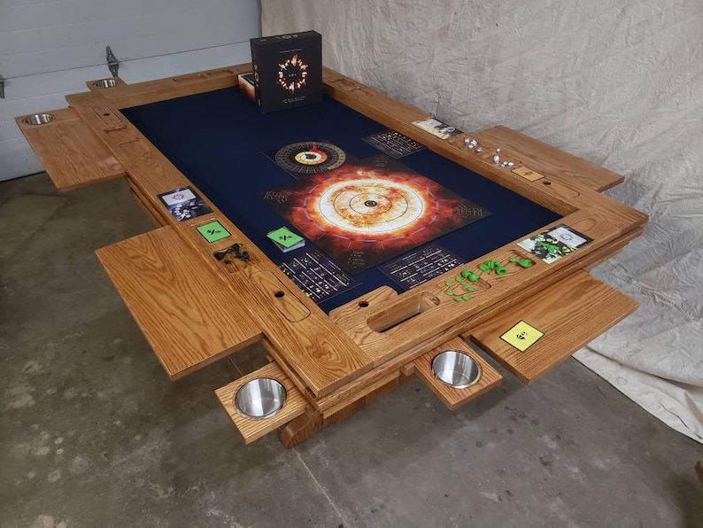 Center Leg Board Game Table Etsy