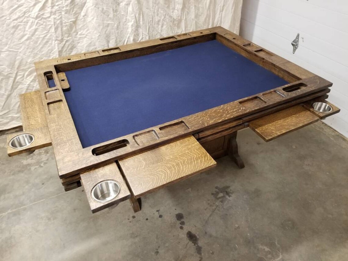 Center Leg Board Game Table Etsy