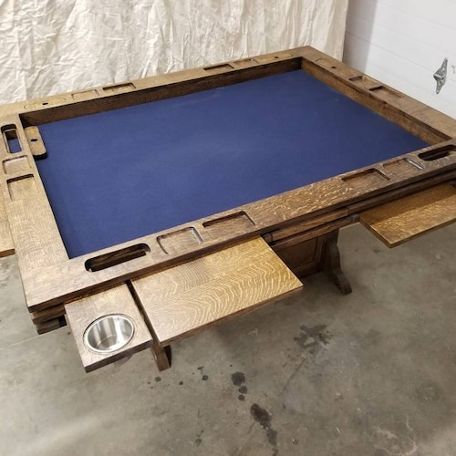 Center Leg Board Game Table Etsy