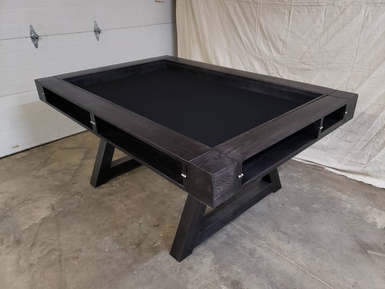 Board Game Table With Trapezoid Legs Etsy