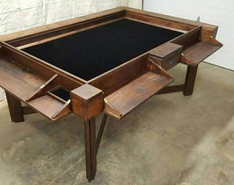Solid Hickory Board Game Table