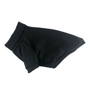 Puede incluir: Jersey negro para perro con cuello de canal&eacute; y mangas largas.