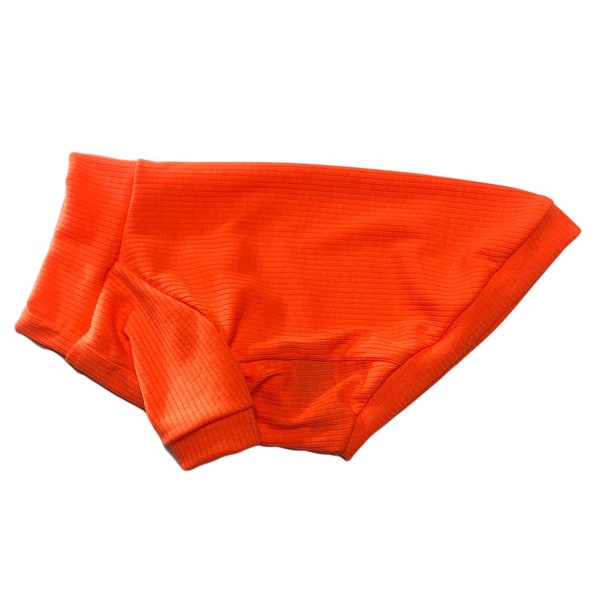 Neon Orange Rib Knit Mock Neck Top, Dog Top, Dog Clothing, Dog Apparel, Dog Clothes