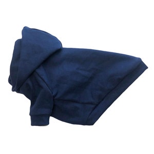Navy Cotton French Terry Hoodie, Dog Top, Dog Clothing, Dog Fashion, Dog Apparel, Dog Clothes