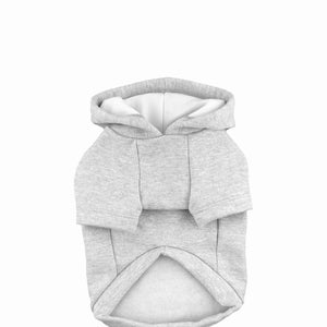 Light Gray hooded Sweatshirt, Cotton/Poly Sweatshirt Fleece hoodie, Dog Top, Dog Clothing, Dog Fashion, Dog Apparel, Dog Clothes