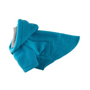 Blue fleece hoodie, Winter Top, Dog Clothing, Dog Fashion, Dog Apparel, Winter Apparel, Dog Clothes