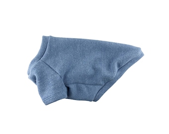Heather Blue Sweatshirt, Cotton/Poly Sweatshirt Fleece, Dog Top, Dog Clothing, Dog Fashion, Dog Apparel, Dog Clothes