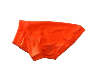 Neon Orange Rib Knit Mock Neck Top, Dog Top, Dog Clothing, Dog Apparel, Dog Clothes