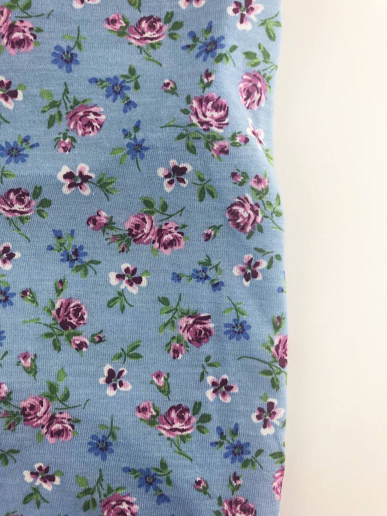 Dog Tee Dog Apparel Blue Floral Printed RayonCotton Thin Lightweight Jersey Tank Top Dog Clothing Made in USA Dog Fashion