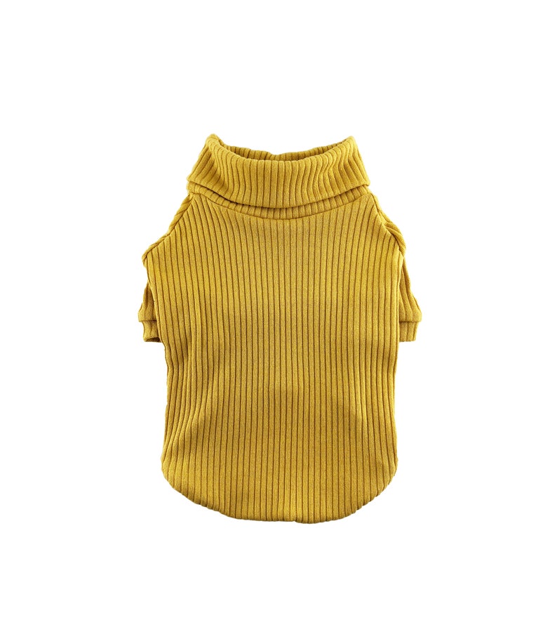 Mustard Ribbed Knit Turtleneck Top Dog Top Dog Clothing Dog Etsy