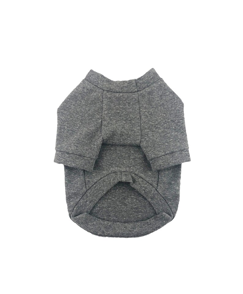 May include: A gray heather dog t-shirt with short sleeves.