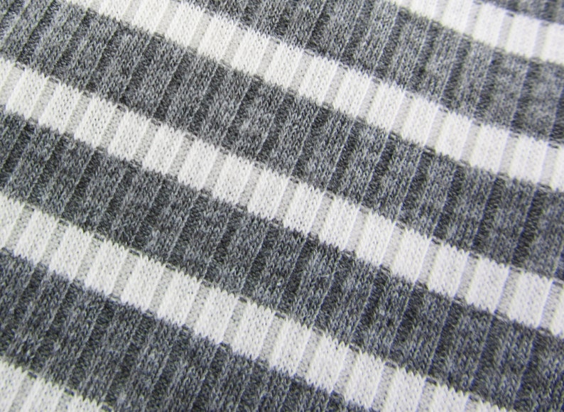 Dog Apparel Dog Fashion Dog Top Dog Clothing Dog T-shirt Gray /& White Stripe 4x2 Rib Knit Tee