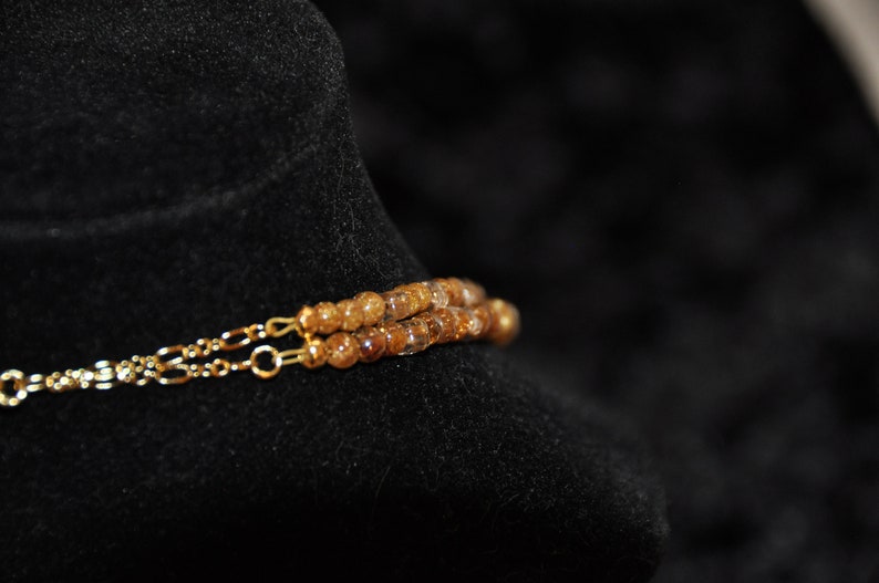 17-19 2 Strand Rutilated Golden Quartz Necklace
