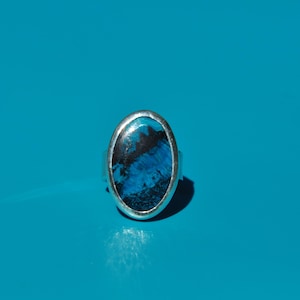 Namibian Shattuckite Hematite Oval Sterling Silver Ring