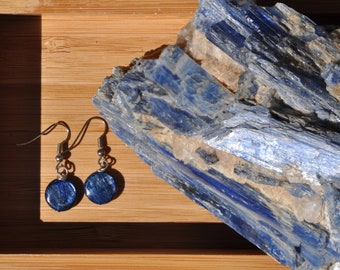 Kyanite Circle Beaded Earrings