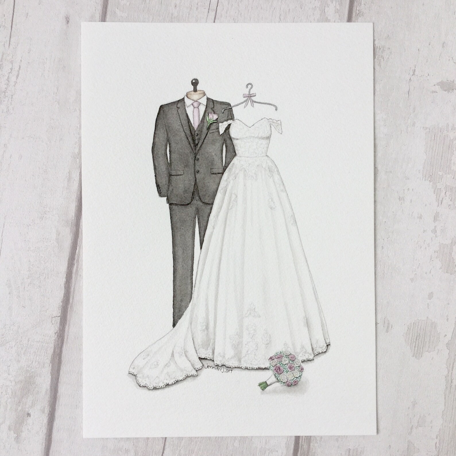 Wedding Outfit Art - wedding anniversary gifts for parents