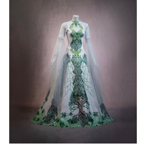 Gown gothic medieval princess dress wedding witchy pagan fairy fancy fantasy medieval viking celtic tree of life