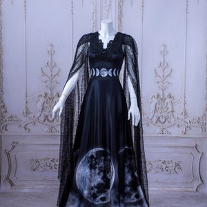 Ombre moon dress gothic forest witchy two image 1