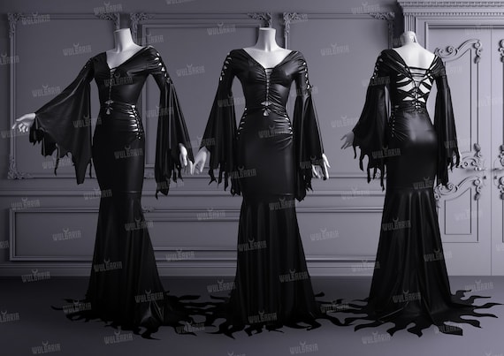 black tattered dress Dark In Love - Gothic Tattered Cape Mock Two-Piece - Blouse main image 0