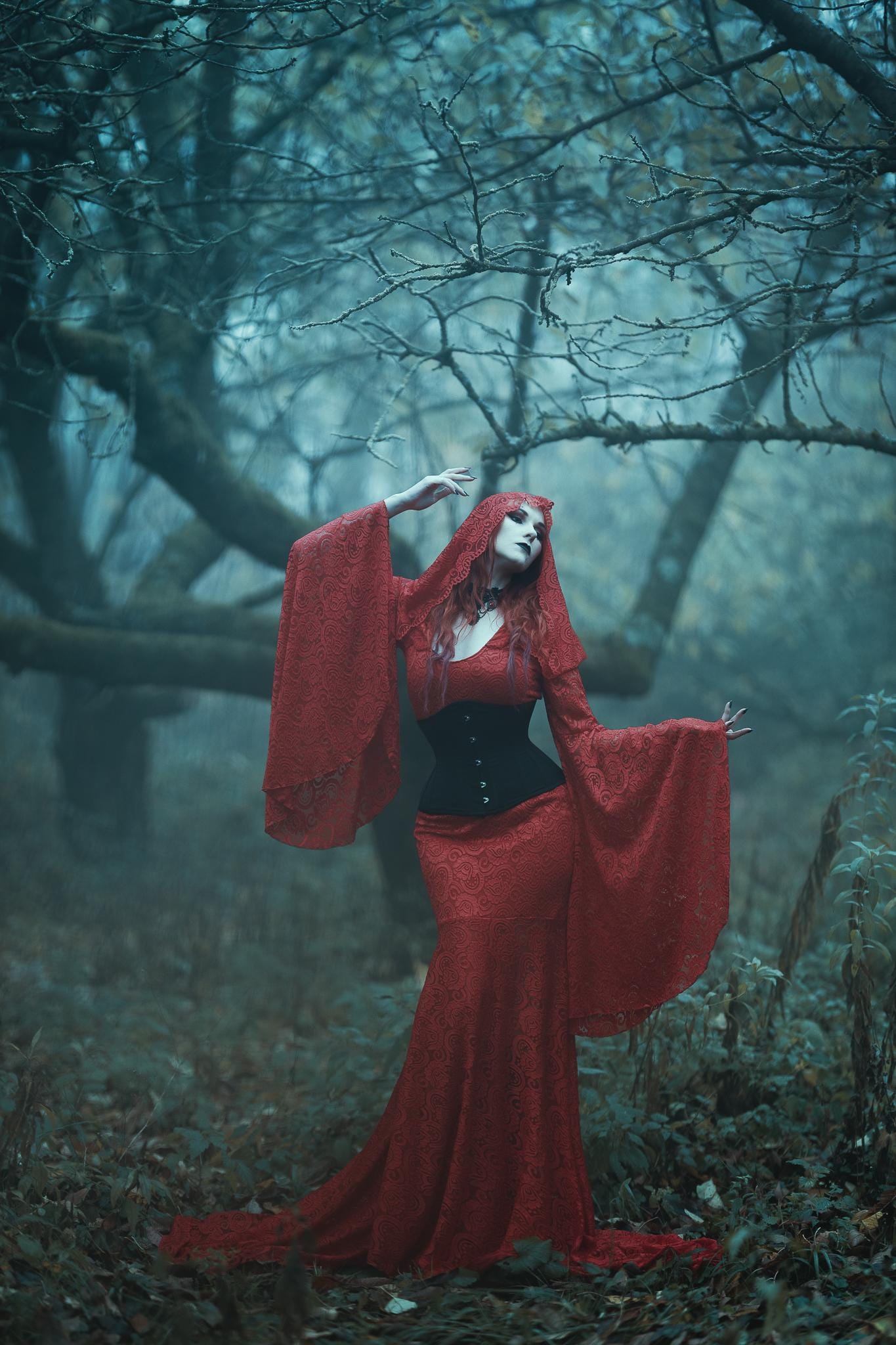 red dress ghost Girl Ghost Red Dress Stock Photo 753150277