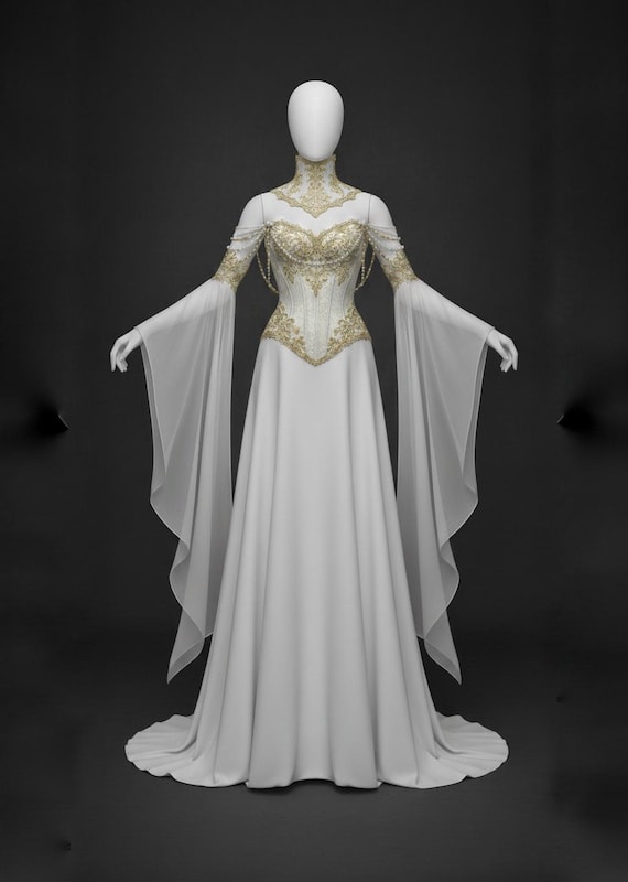 slim fit dress slacks Final Fantasy Ishgard White Dress Outfit Cosplay Costume Outfits Hallo –  TrendsinCosplay main image 0
