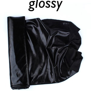 Glossy stretch knit leather-like fabric sample