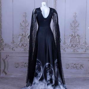 Ombre moon dress gothic forest witchy two image 3