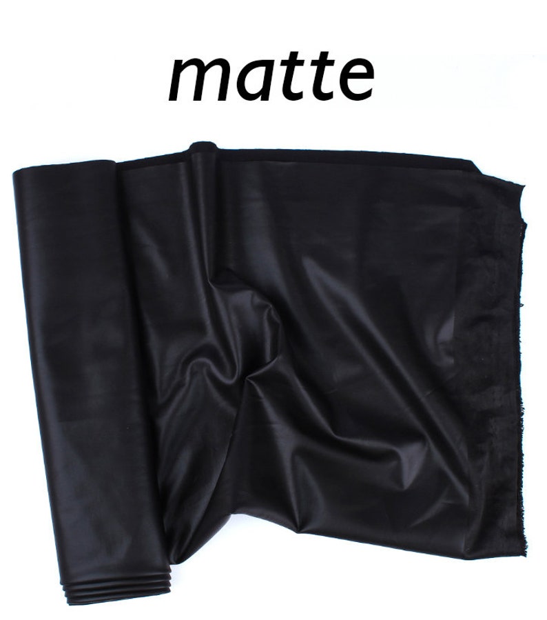 Matte stretch knit leather-like fabric sample