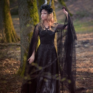 Ombre Moon Dress Gothic Forest Witchy - Etsy
