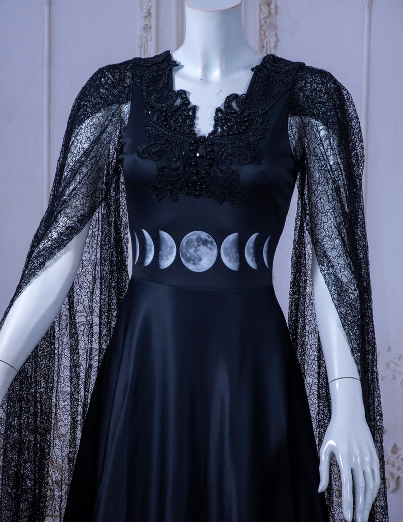 Ombre moon dress gothic forest witchy two image 2