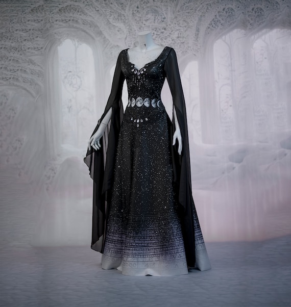 Black and silver dress for wedding discount