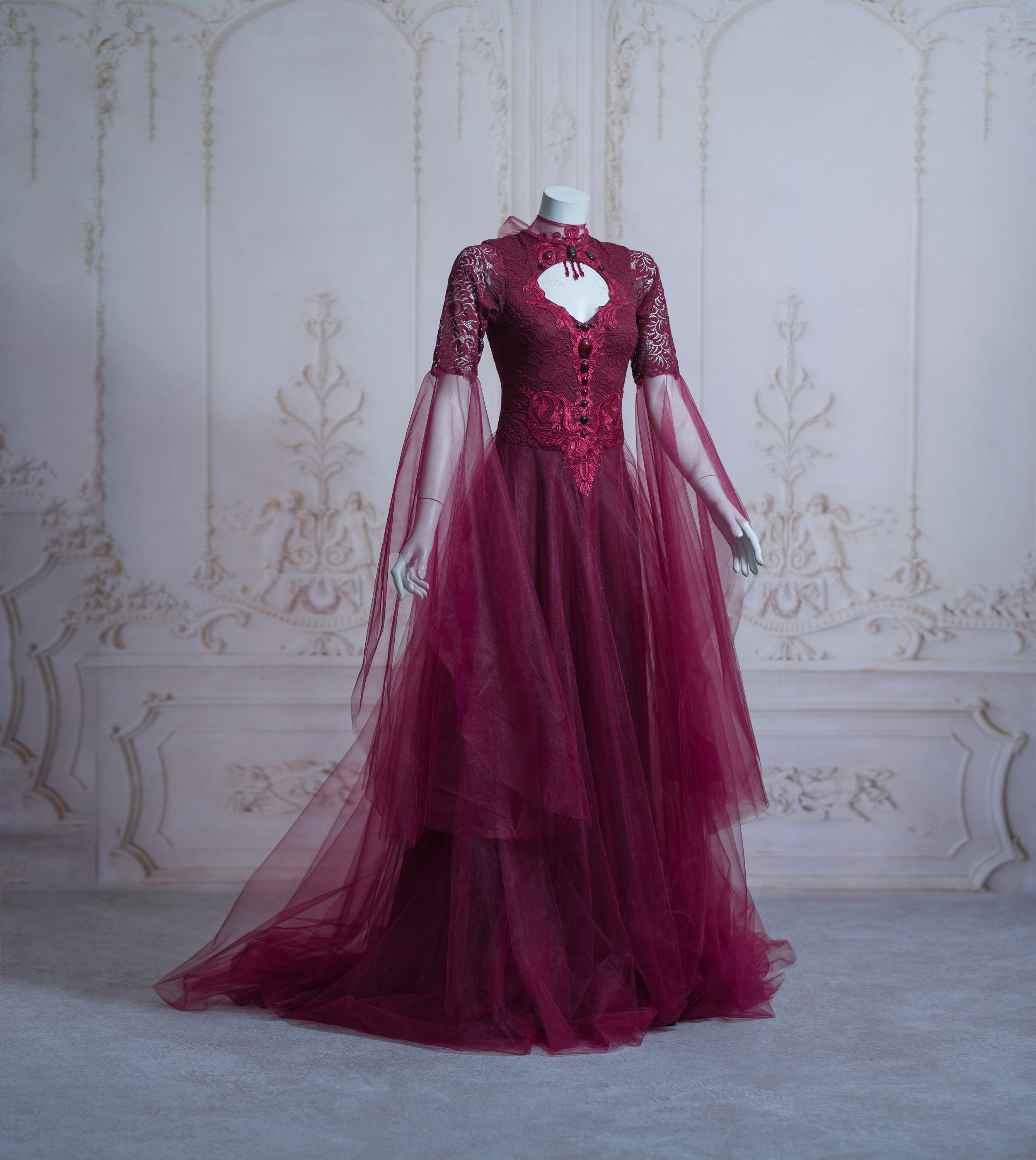 Champagne Tulle Pink Floral Corset Wedding Dress, Beige Fantasy Alternative  Summer Bride Gown, Romantic Pink Dress -  Norway