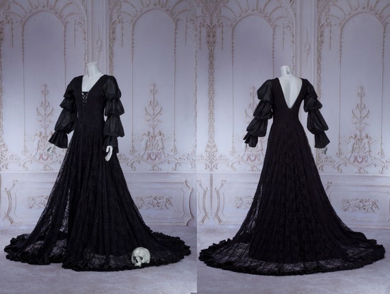 Black lace victorian dress 2025
