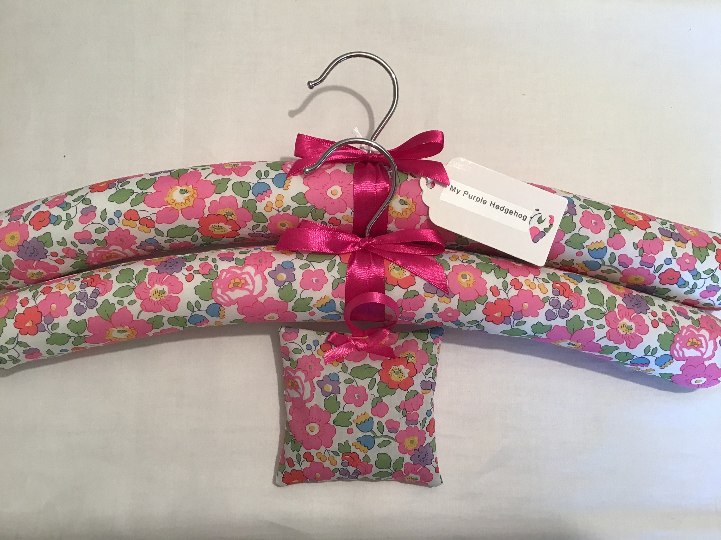 Set of Two Liberty Fabric Padded Clothes Hangers Liberty Capel Collection 