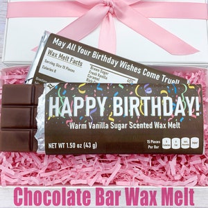 Birthday Wax Melt, Birthday Candle Gift, Dessert Candle, Unique Birthday Gift, Personalized Box, Bakery Wax Melt, Chocolate Lover, Vanilla