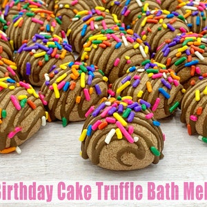 Birthday Cake Bath Melt Truffle, Birthday Bath Bomb, Unique Bath Melt, Dessert Bath Bomb, Birthday Spa Gift, Truffle Bath Melt, Unique Gift