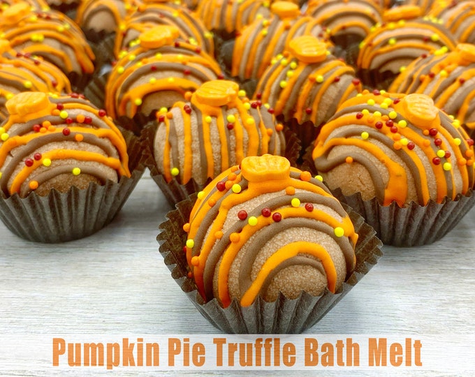 Pumpkin Bath Melt, Pumpkin Bath Bomb, Halloween Bath Melt, Dessert Bath Bomb, Fall Truffle Bath Melt, Unique Gift, Halloween Bath Bomb, Gift