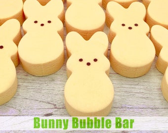Easter Bunny Bubble Bath Bar, Solid Bubble Bath, Peep Gift Basket Stuffer Filler, Bunny Bar, Gift for Child or Teen, Easter Basket Filler