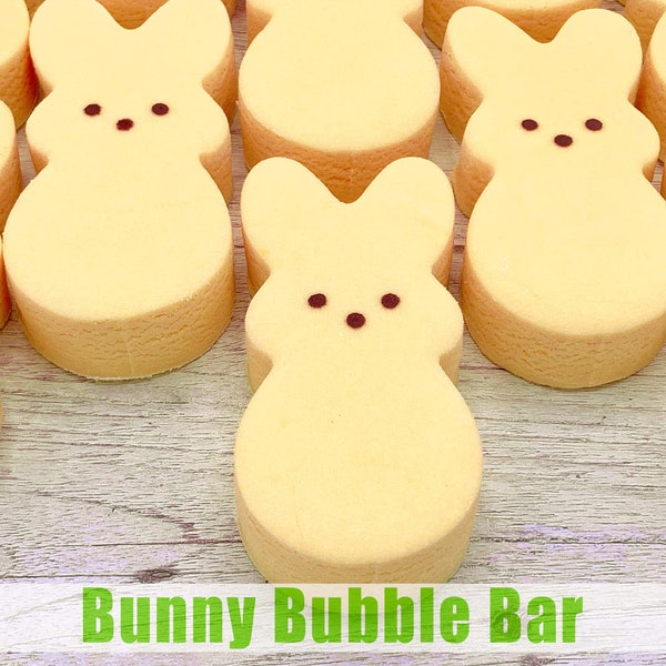 Easter Bunny Bubble Bath Bar, Solid Bubble Bath, Peep Gift Basket Stuffer Filler, Bunny Bar, Gift for Child or Teen, Easter Basket Filler