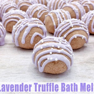Lavender Bath Melt Truffle, Lavender Bath Bomb, Unique Bath Melt, Dessert Bath Bomb, Lavender Spa Gift, Truffle Bath Melt, Unique Spa Gift