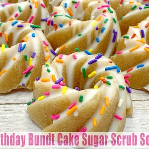 Birthday Sugar Scrub, Solid Sugar Scrub, Exfoliating Soap, Spa Birthday Gift, Body Scrub Cubes, Spa Shea Butter Soap, Exfoliating Body Scrub