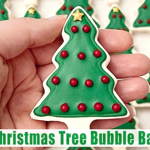 Christmas Tree Sugar Cookie Bubble Bar, Holiday Bath Cookie Mom, Solid Bubble Bath, Spa Gift Mom, Stocking Stuffer Gift Kid, Spa Cookie Bar