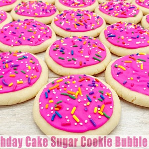 Birthday Sugar Cookie Bubble Bar, Birthday Bath Cookie, Solid Bubble Bath, Spa Gift Mom, Bath Gift Kid, Bubble Bath Gift Set, Spa Cookie Bar