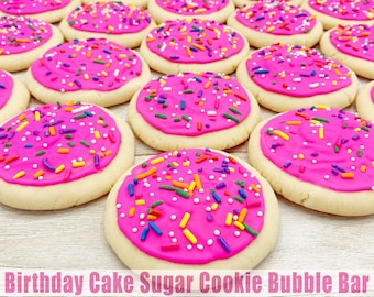 Birthday Sugar Cookie Bubble Bar, Birthday Bath Cookie, Solid Bubble Bath, Spa Gift Mom, Bath Gift Kid, Bubble Bath Gift Set, Spa Cookie Bar
