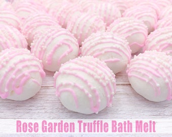 Rose Bath Melt Truffle, Rose Bath Bomb, Unique Bath Melt, Dessert Bath Bomb, Rose Spa Gift, Truffle Bath Melt, Unique Spa Gift, Spa Bomb
